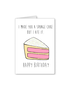 FINGERDOODLES Card - Birthday Sponge Cake