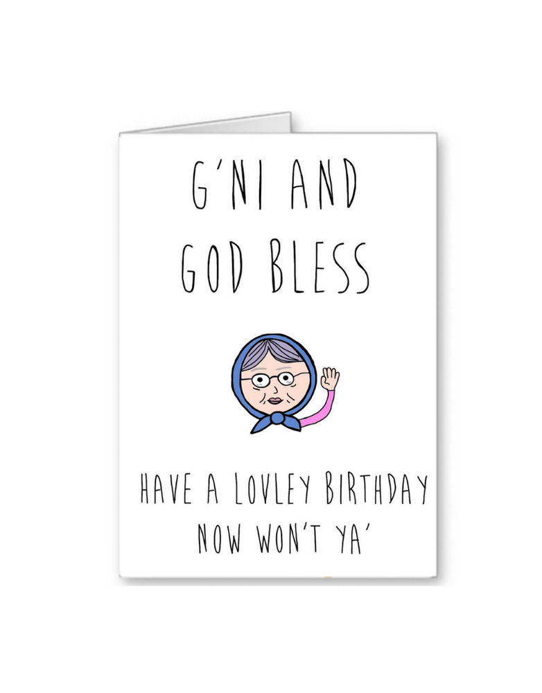 FINGERDOODLES Card - Birthday G'NI Granny