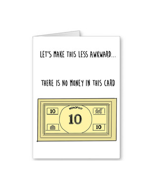 FINGERDOODLES Card - Awkward Money