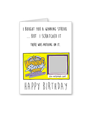 FINGERDOODLES Card - Birthday Winning Streak