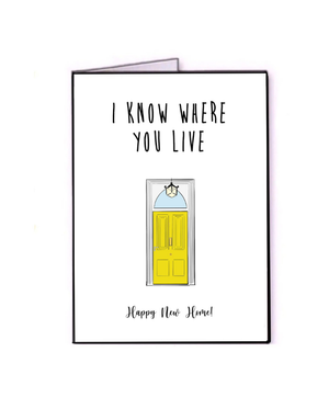 FINGERDOODLES Card - I Know Where You Live