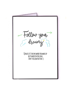 FINGERDOODLES Card - Follow Your Dreams