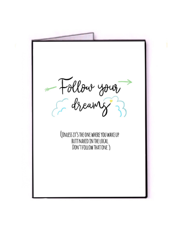 FINGERDOODLES Card - Follow Your Dreams