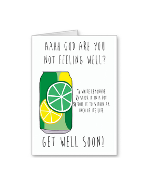 FINGERDOODLES Card - Get Well 7up