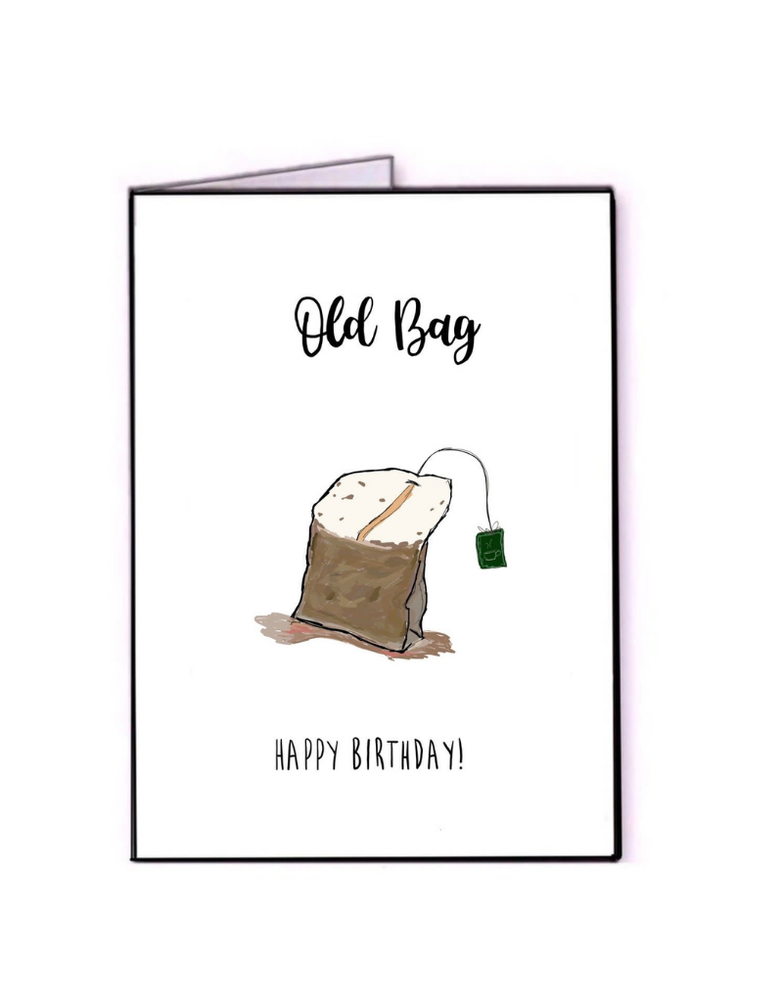 FINGERDOODLES Card - Birthday Old Bag