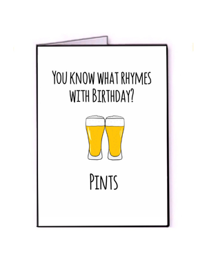 FINGERDOODLES Card - Birthday Pints