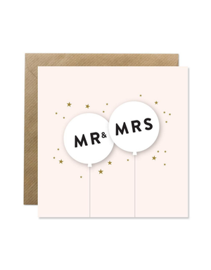 BOLD BUNNY Card - Mr & Mrs Balloons