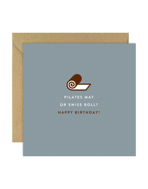 BOLD BUNNY Card - Pilates Swiss Roll Birthday