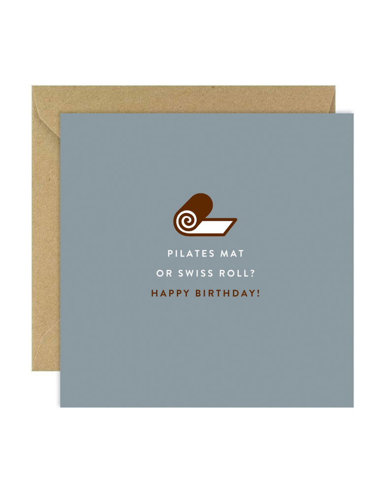 BOLD BUNNY Card - Pilates Swiss Roll Birthday