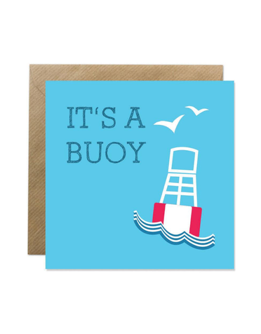 BOLD BUNNY Card - New Baby It's a Buoy