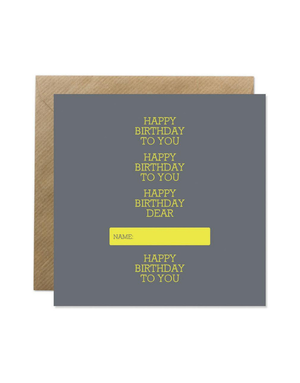BOLD BUNNY Card - Birthday To You