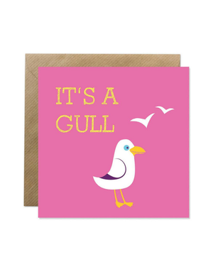 BOLD BUNNY Card - New Baby It's A Gull