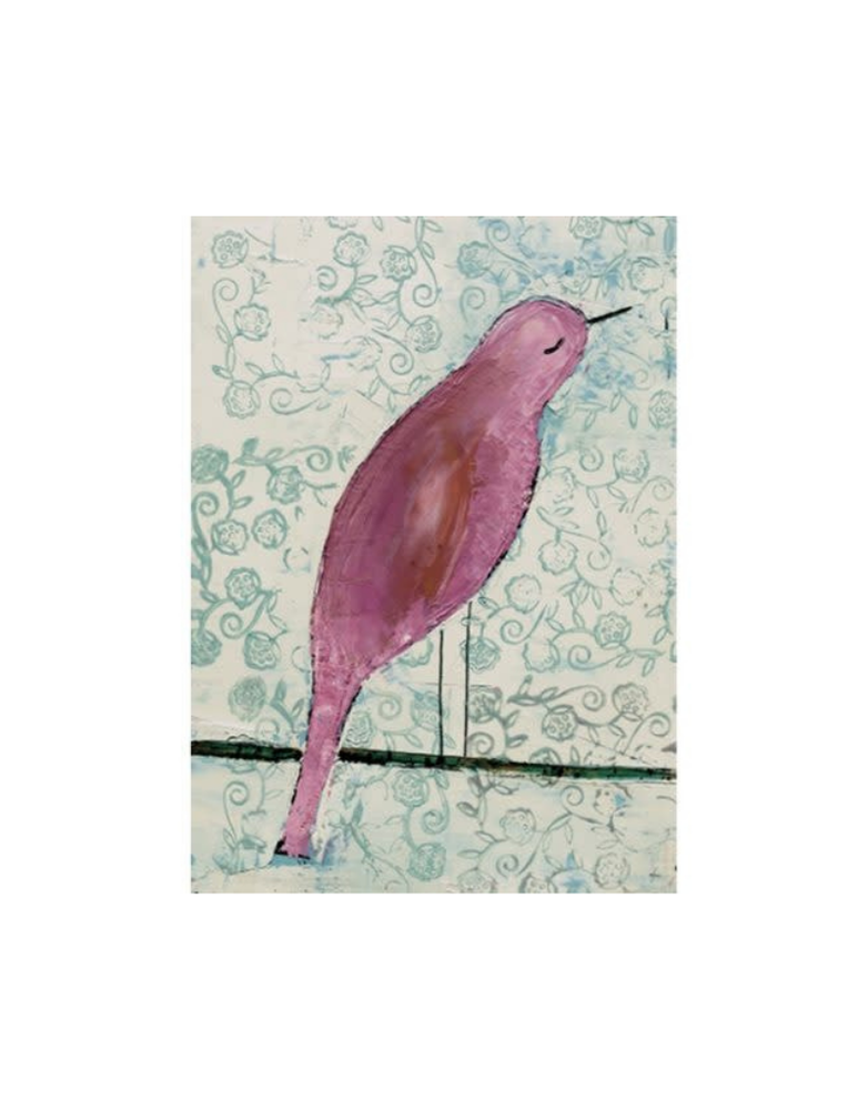 ART CARDS Card - Little Pink Songbird