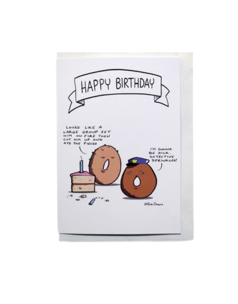 ROB STEARS Card - Happy Birthday Doughnut
