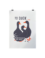 BEX SHELFORD A3 Screenprint - Animal Verbs To Duck