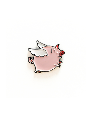 FINTAN WALL DESIGN Enamel Badge - Pigs will Fly