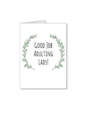 FINGERDOODLES Card - Good Job Adulting Lads