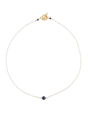 VIVIEN WALSH Single Pearl Necklace - Midnight