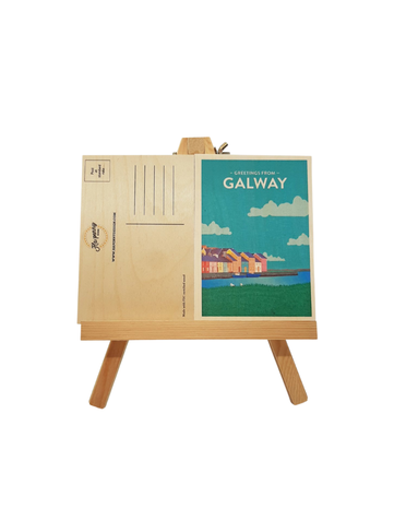 HAPENNY DESIGN Wooden Postcard - Galway