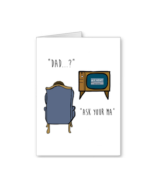 FINGERDOODLES Card - Dad's Chair
