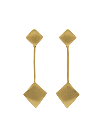 GALLARDO AND BLAINE Art Deco Earrings  - Gold