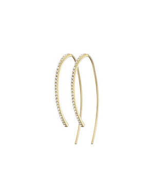 MARY K Gold Pave Curve Earrings