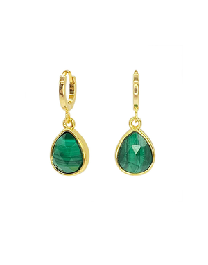 ARIA-V Malachite Drops Earrings