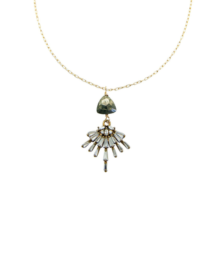 VIVIEN WALSH Deco Trillion Pendant Necklace