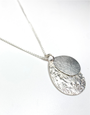 BERINA KELLY JEWELLERY Seedhead Two Layer Large Leaf Pendant Necklace