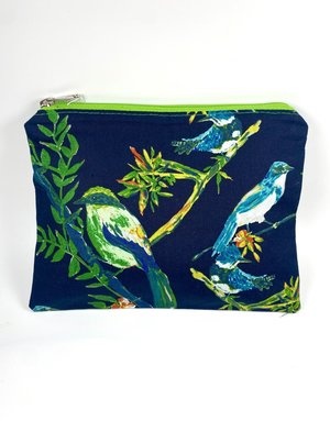 MR KITE DESIGNS Bird Make Up Bag - Navy