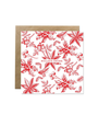 BOLD BUNNY Card - Xmas Nollaig Shona Botanica Red