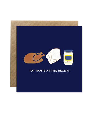 BOLD BUNNY Card - Xmas Fat Pants