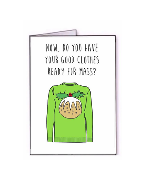 FINGERDOODLES Card - Xmas Good Clothes