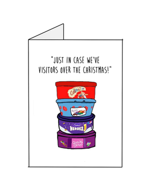 FINGERDOODLES Card - Xmas Visitors Sweets