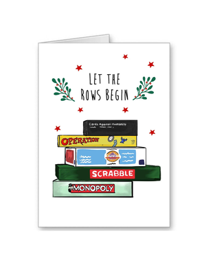 FINGERDOODLES Card - Xmas Let the Rows Begin
