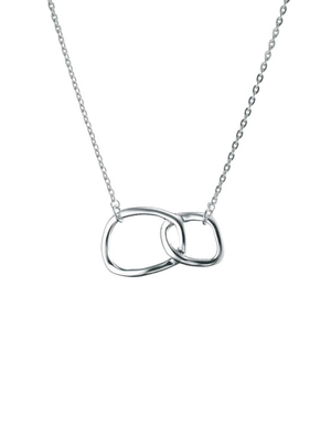 MARY K Silver Two Oval Links Necklace