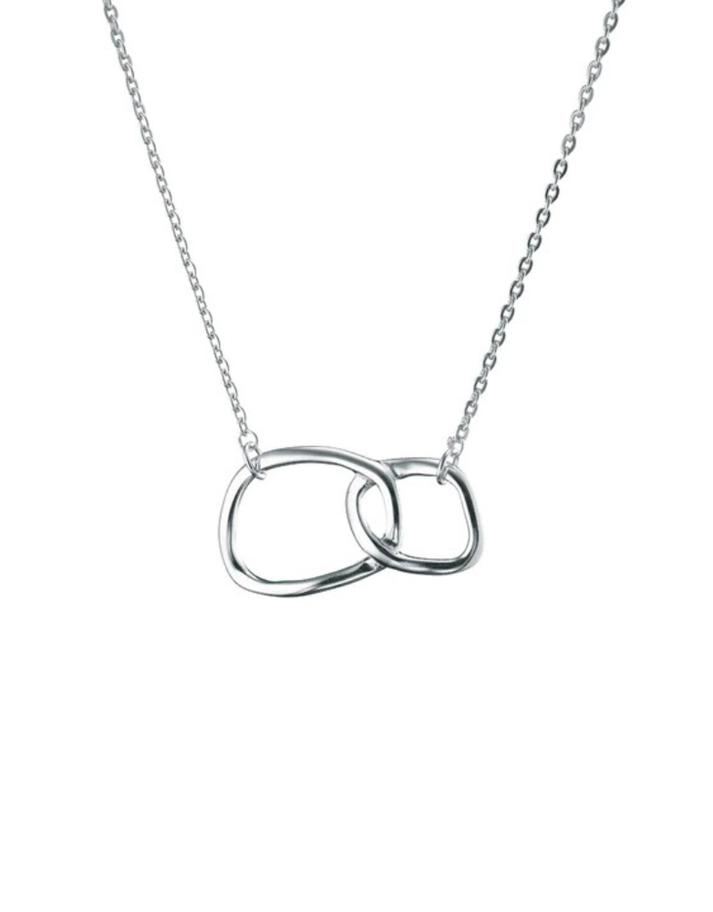 MARY K Silver Two Oval Links Necklace