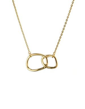 MARY K Gold Two Oval Links Necklace