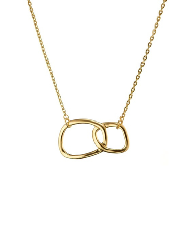 MARY K Gold Two Oval Links Necklace