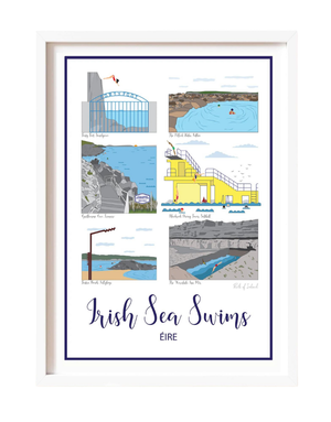 PRINTS OF IRELAND A3 Print - Irish Sea Swims