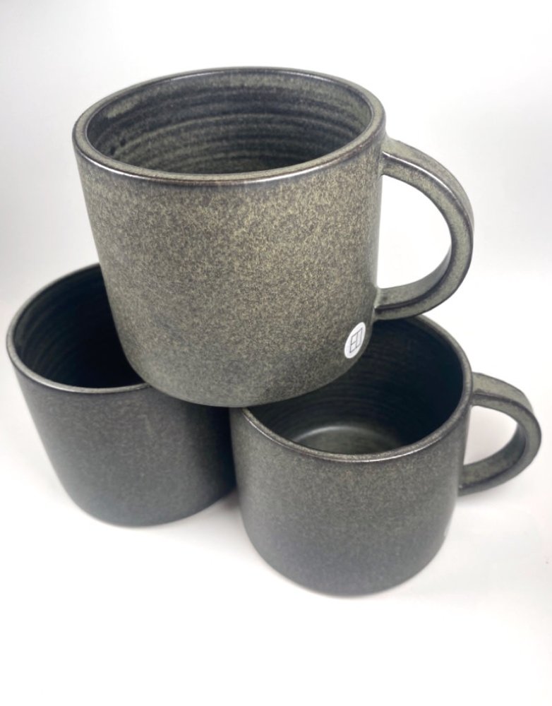 EMILY DILLON CERAMICS Charcoal Black Mug