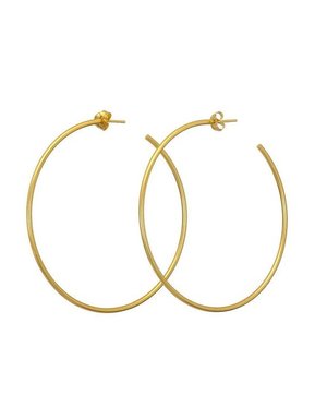MARY K Large Matt Gold Hoops
