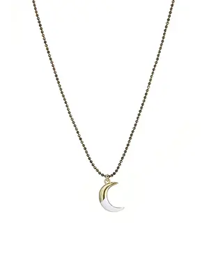 ANGELA D'ARCY Moon White Necklace
