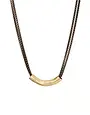 ANGELA D'ARCY Curved Gunmetal Necklace