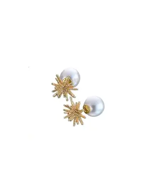 ANGELA D'ARCY Pearl Starburst Earrings