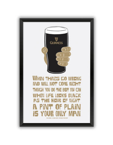 ARAN ART STUDIO Print Large Hand Pulled- Guinness