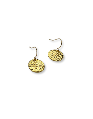 KAIKO STUDIO Gold Plated Textured Disc Earrings
