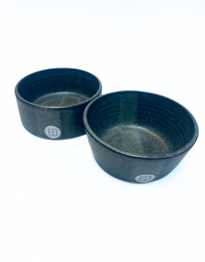 EMILY DILLON CERAMICS Set of 2 Pinch Pots - Charcoal Black