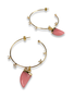 ANGELA D'ARCY Starlights Pink Jade Earrings