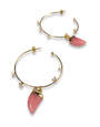 ANGELA D'ARCY Starlights Pink Jade Earrings